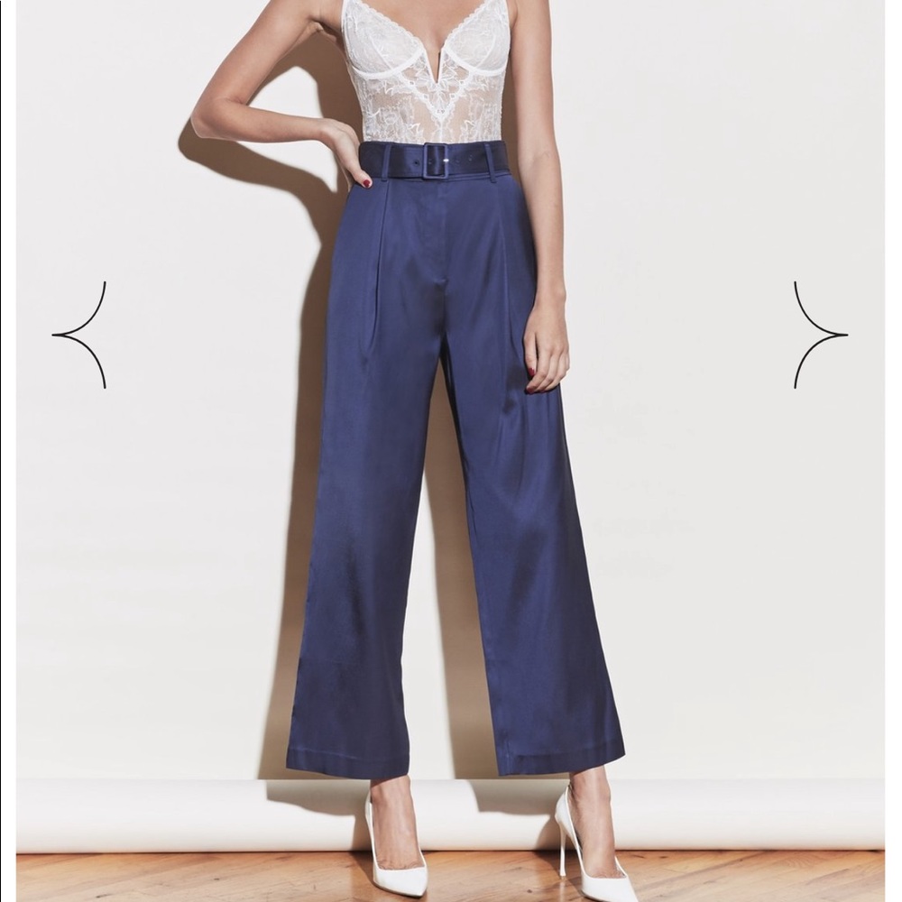 Twill Belted Trousers